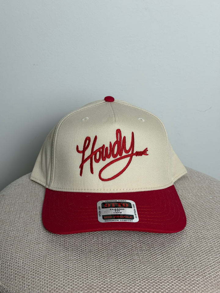 HOWDY EMBROIDERED CLASSIC TWO-TONE TRUCKER HAT