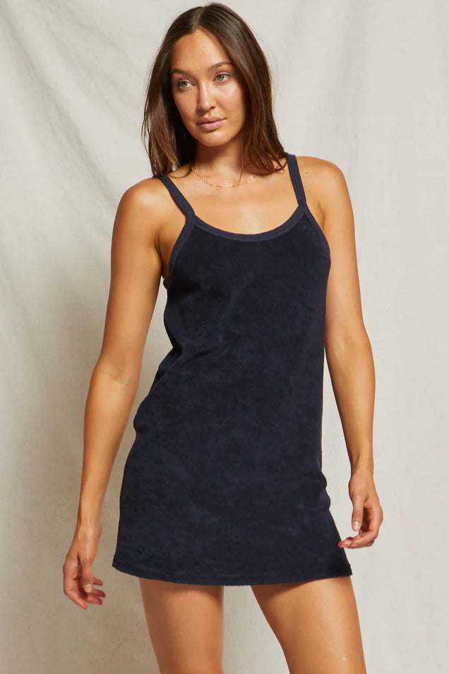 PERFECT WHITE TEE- LOOP TERRY MINI DRESS