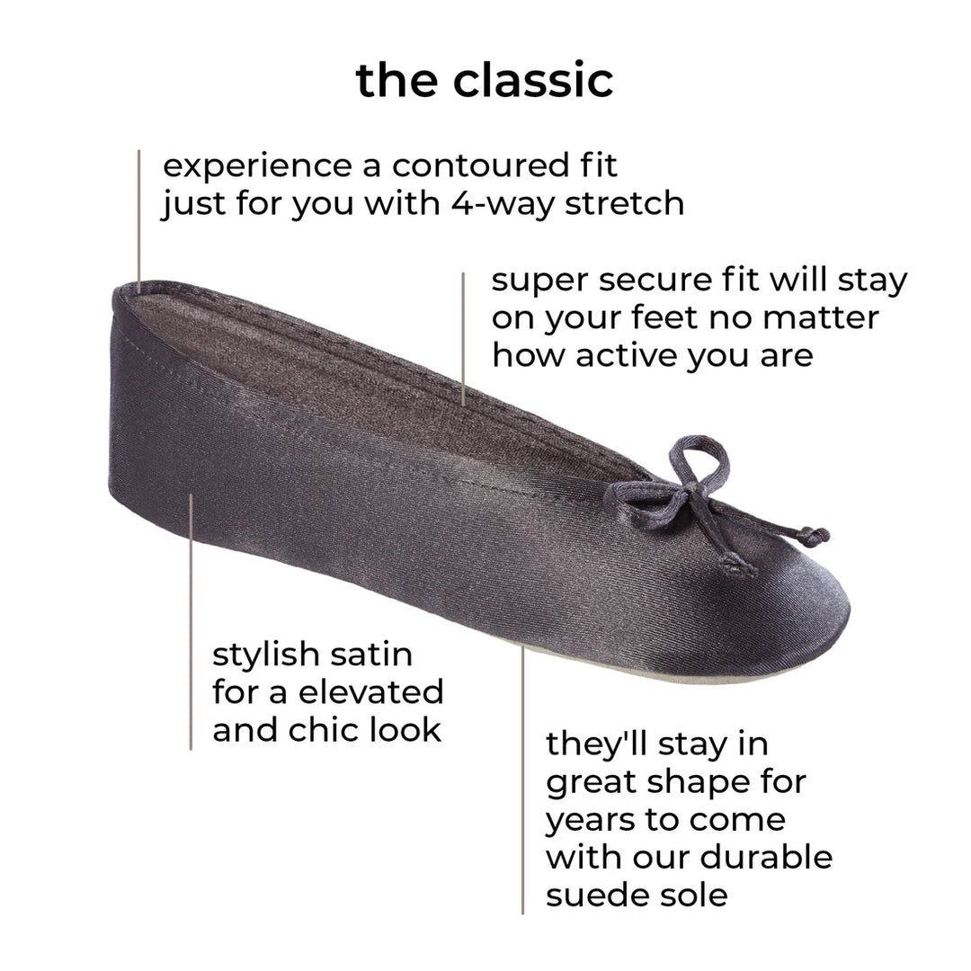 ISOTONER - WOMEN'S Classic Satin Ballerina Slipper
