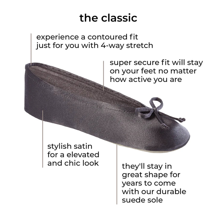 ISOTONER - WOMEN'S Classic Satin Ballerina Slipper