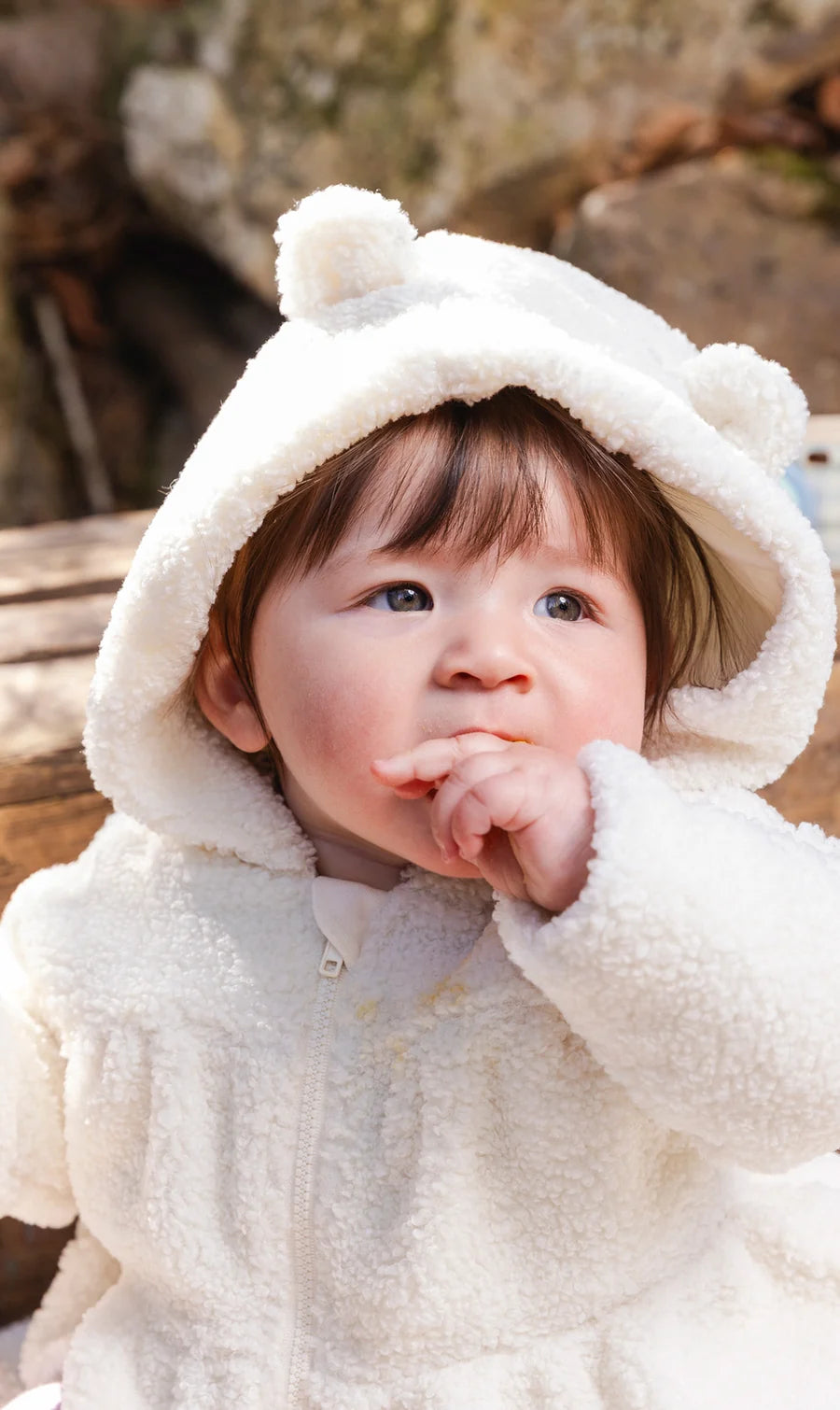 DEUX PAR DEUX - KID'S HOODED SHERPA JACKET
