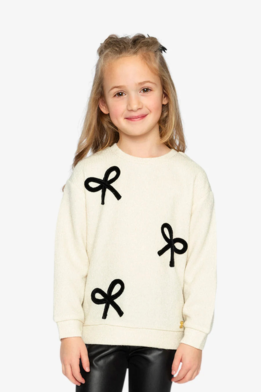 DEUX PAR DEUX - KID'S SWEATSHIRT WITH BOWS