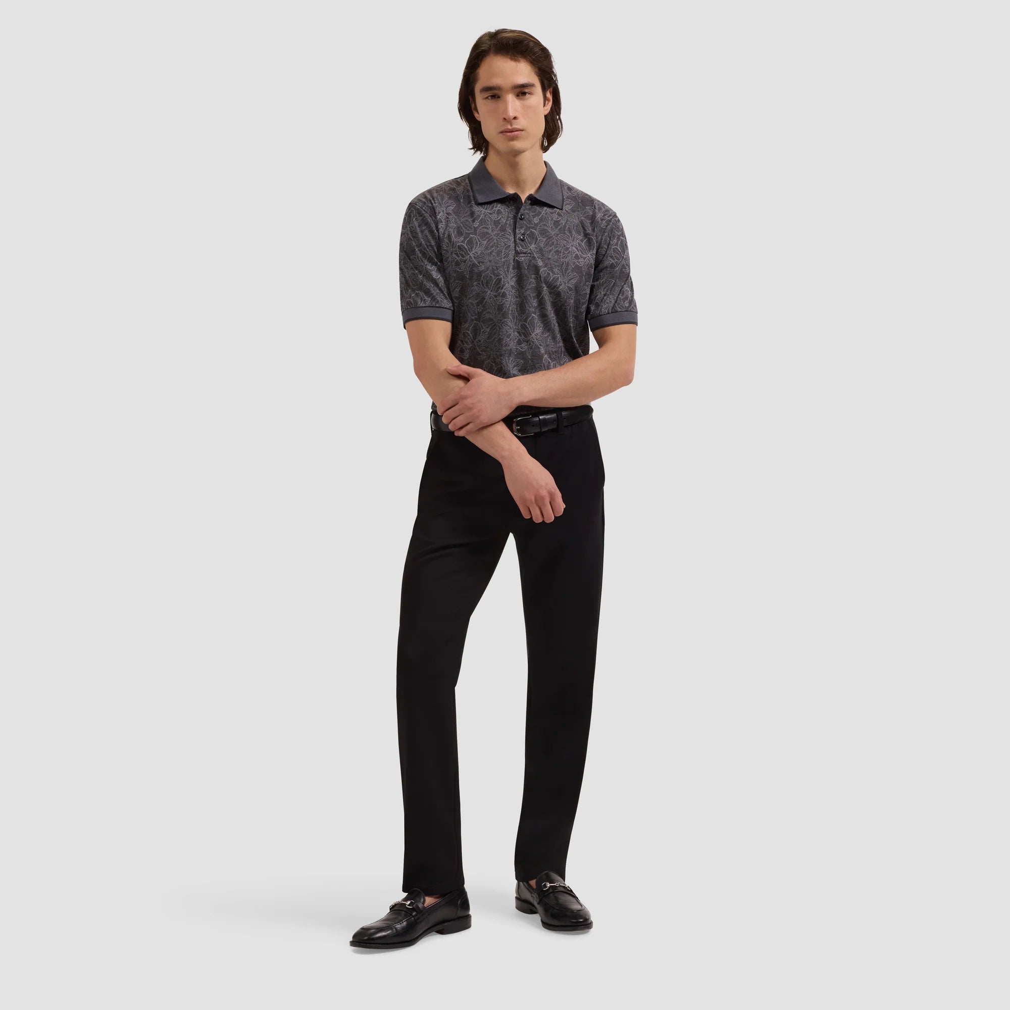 BUGATCHI - S/S THREE BUTTON POLO JF2007F17