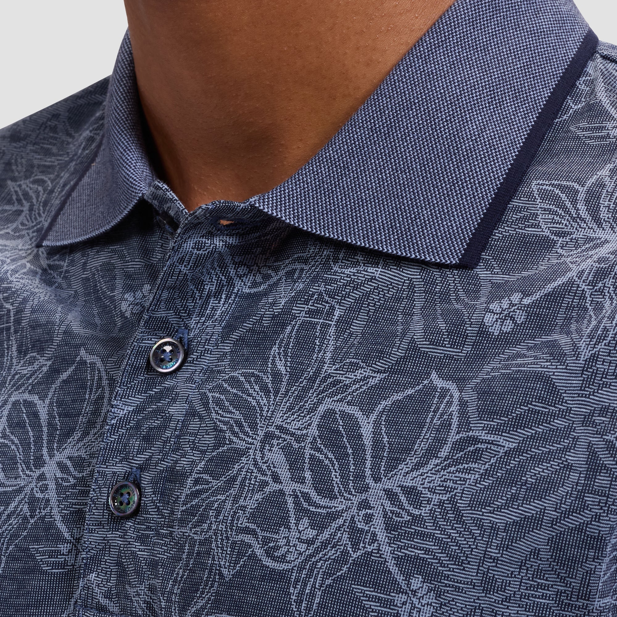 BUGATCHI - S/S THREE BUTTON POLO JF2007F17