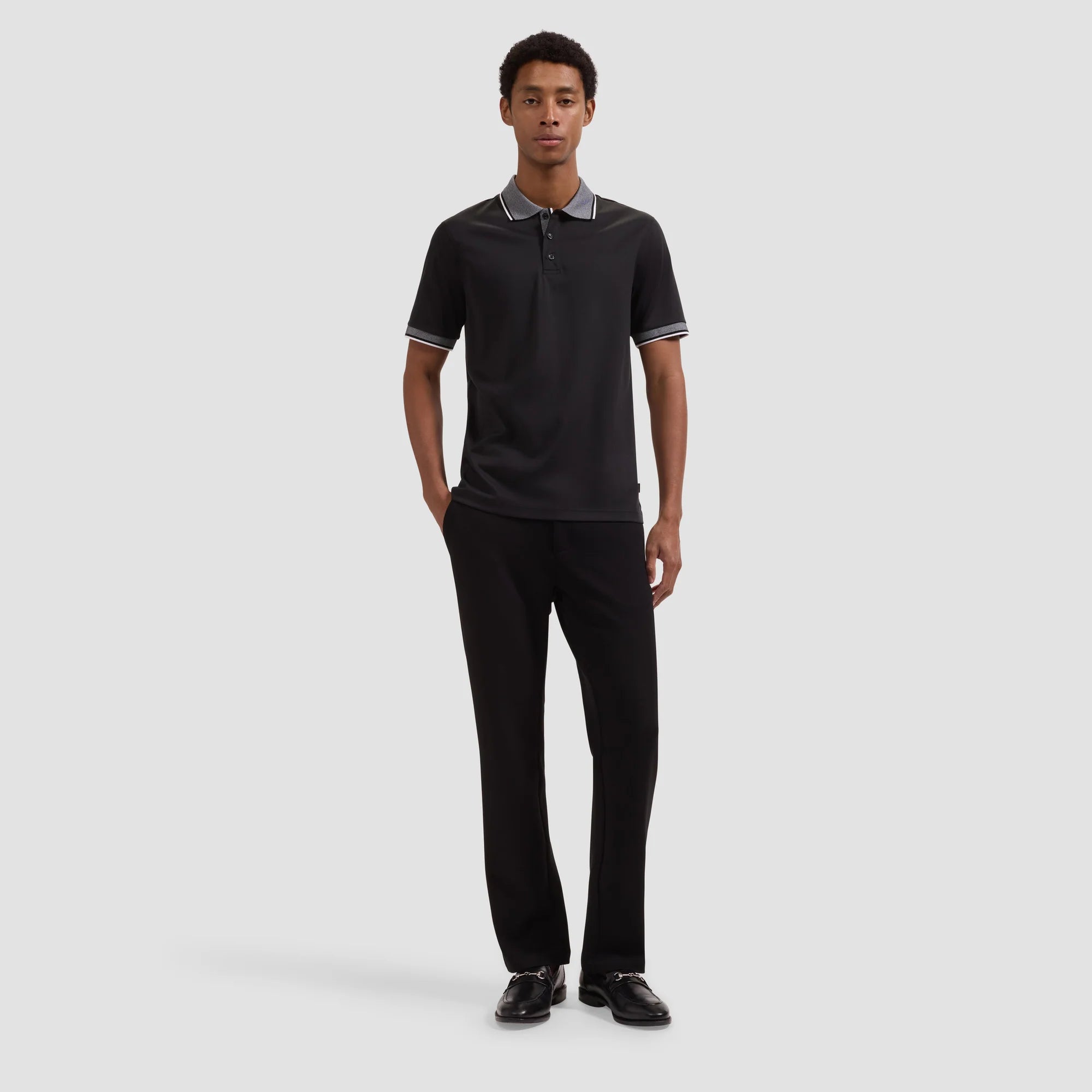 BUGATCHI - S/S THREE BUTTON POLO JF2050F12