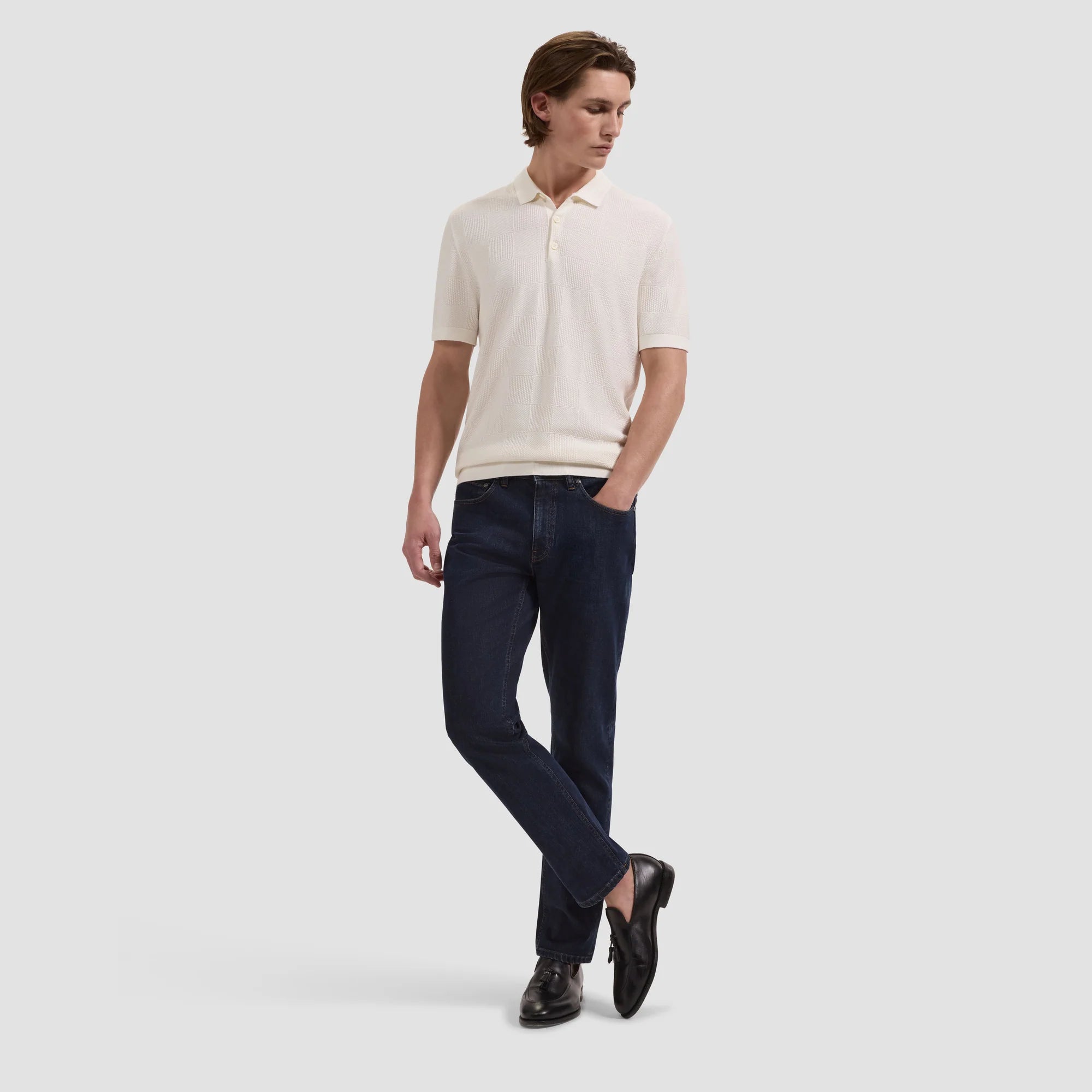BUGATCHI - S/S 3 BUTTON POLO SWEATER JH262PO1