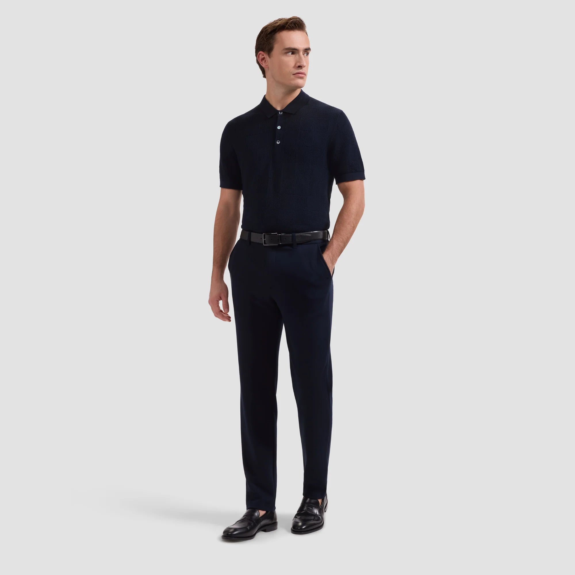BUGATCHI - S/S 3 BUTTON POLO SWEATER JH262PO1