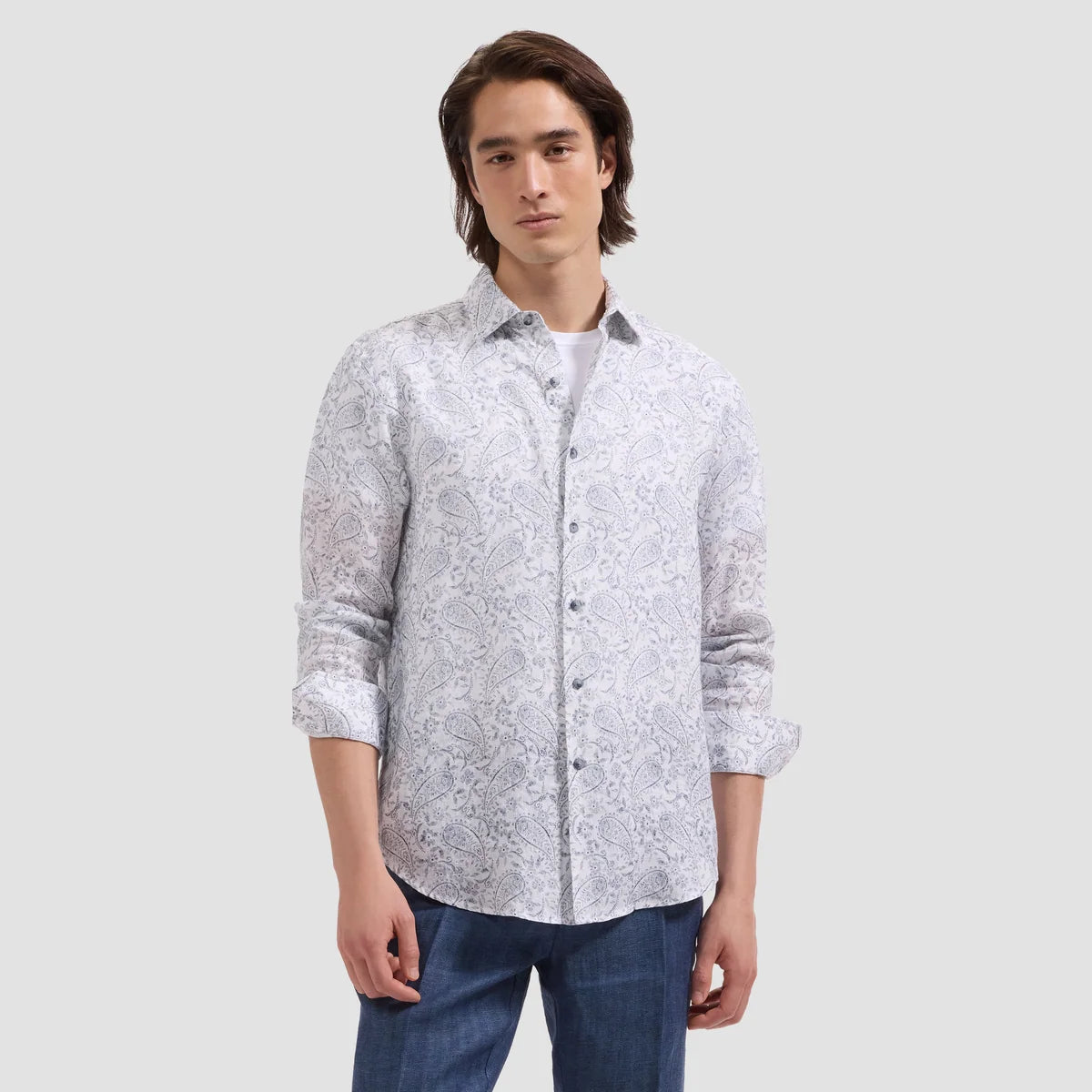 BUGATCHI - L/S JULIAN LINEN SHAPED JS5048L3S