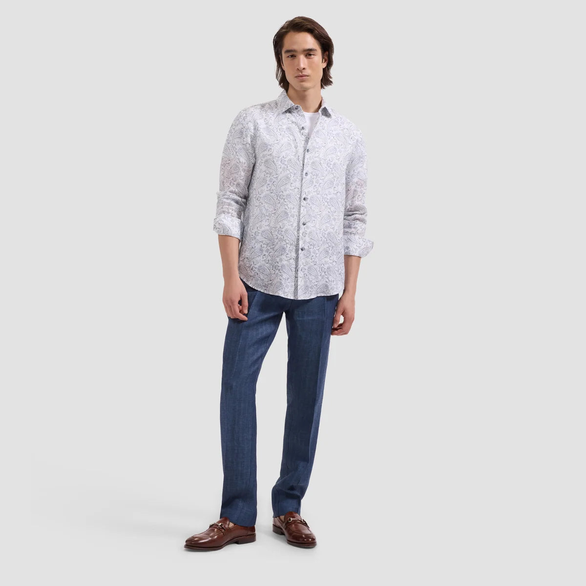 BUGATCHI - L/S JULIAN LINEN SHAPED JS5048L3S