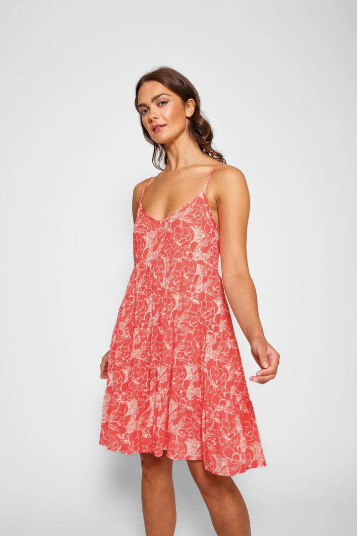 KOY RESORT- WOMEN'S BLOOM MINI TIERED DRESS