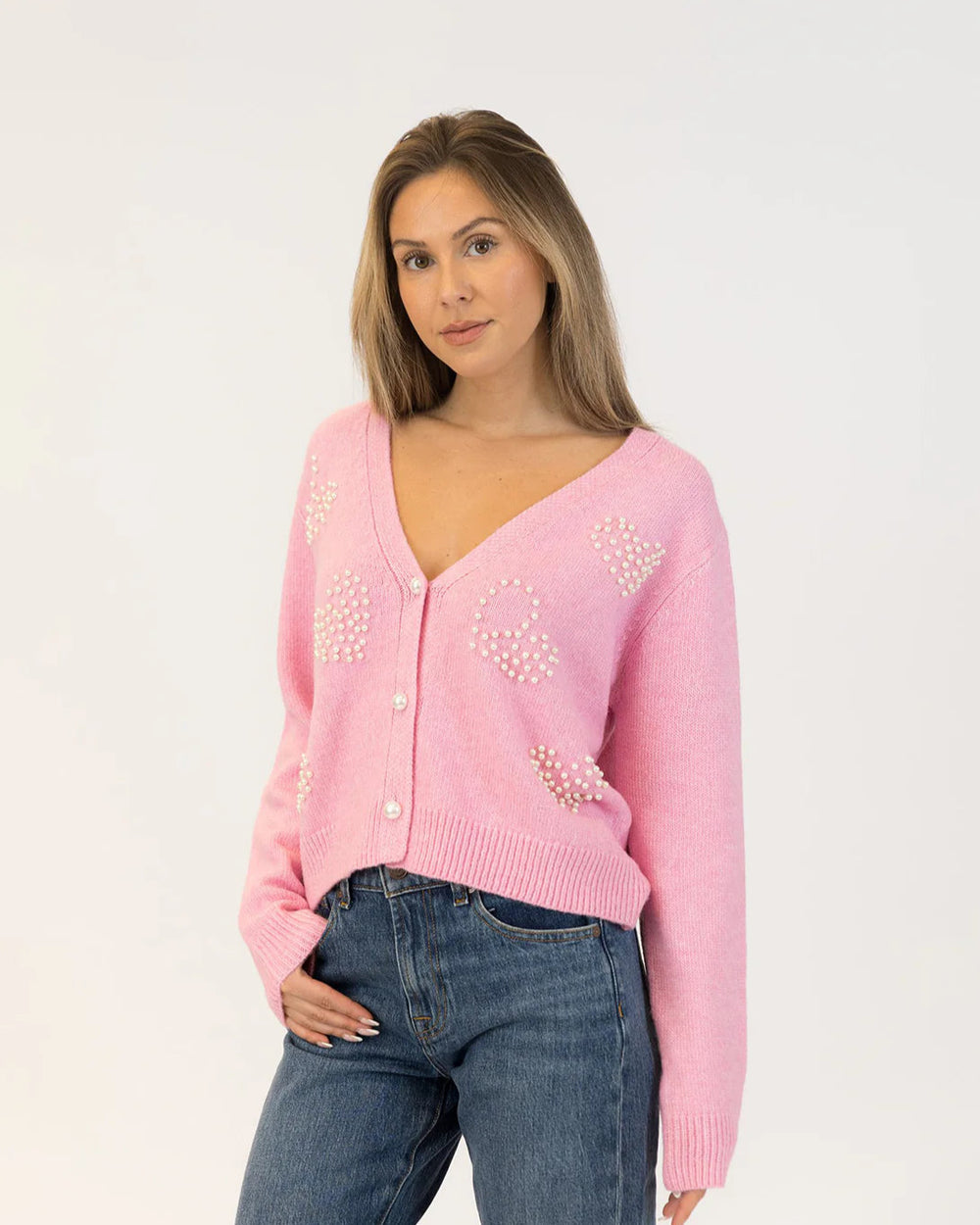 LYLA & LUXE - WOMEN'S KAILIE PEARL CARDIGAN
