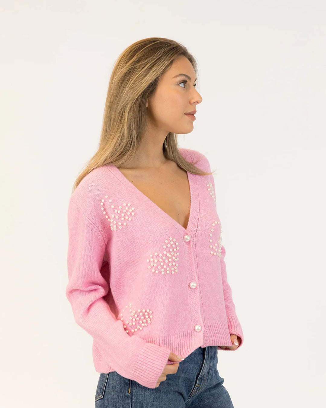 LYLA & LUXE - WOMEN'S KAILIE PEARL CARDIGAN