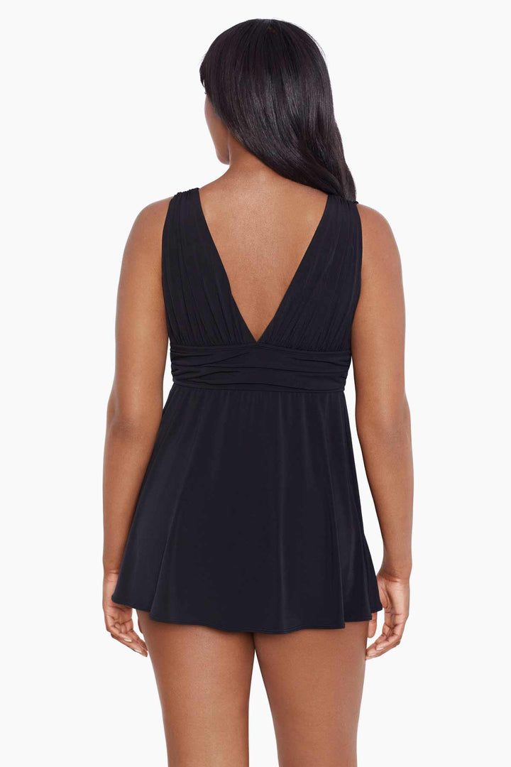 LONGITUDE- Ruffle Goddess Long Torso Swim Dress