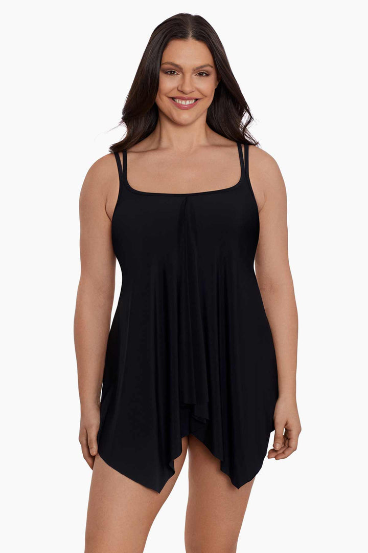 LONGITUDE- Hanky Long Torso Swim Dress Night