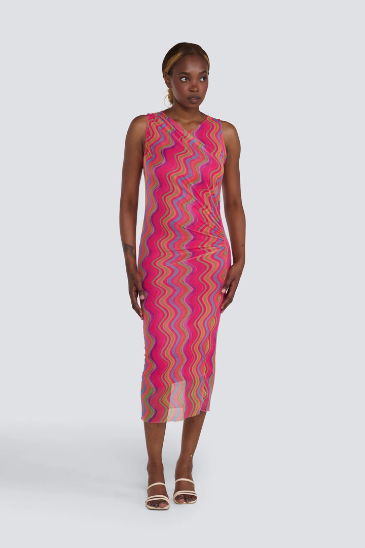 JESSICA LAURA - MESH PRINT DRESS