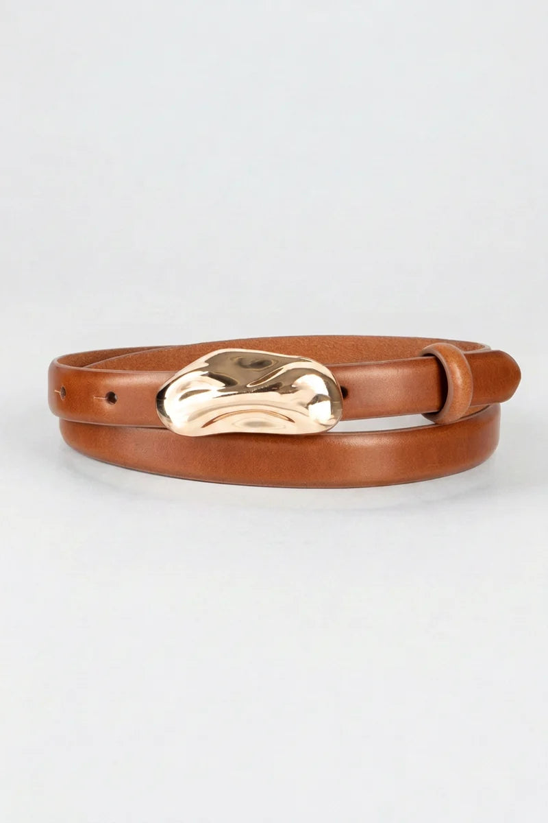 TRIBAL - WOMEN'S ORGANIC PLAQUE WITH SLIDING LOOP BELT