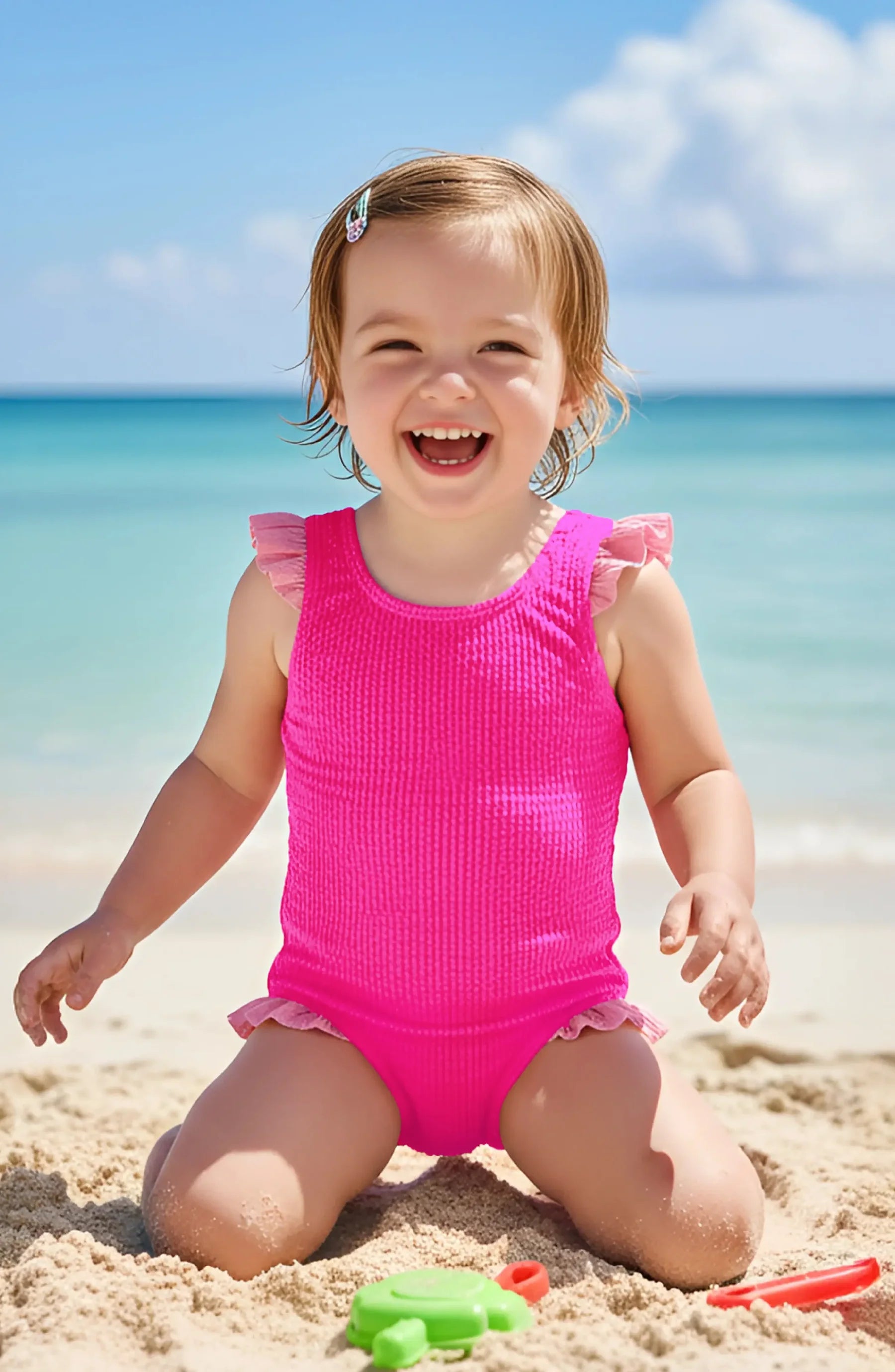LIMEAPPLE -Lulu Toddler Crinkle Ruffle One Piece