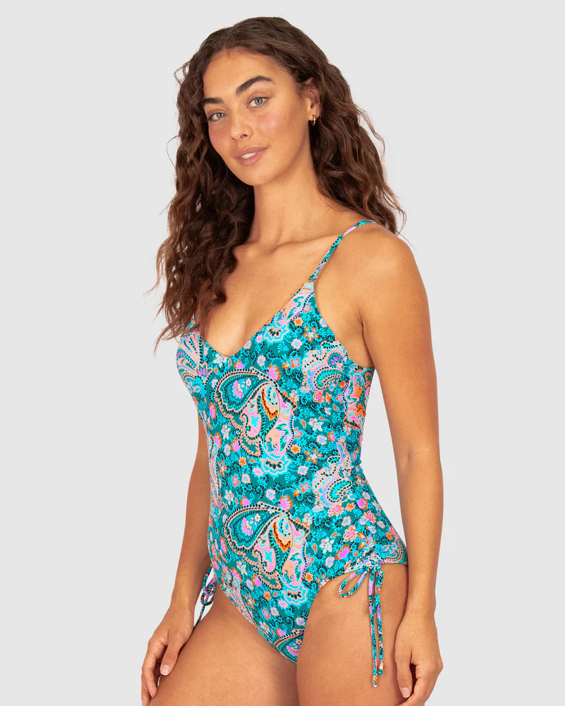 BAKU- WOMEN'S 1PC SOUTH BEACH RUCHED SIDE SWIMSUIT