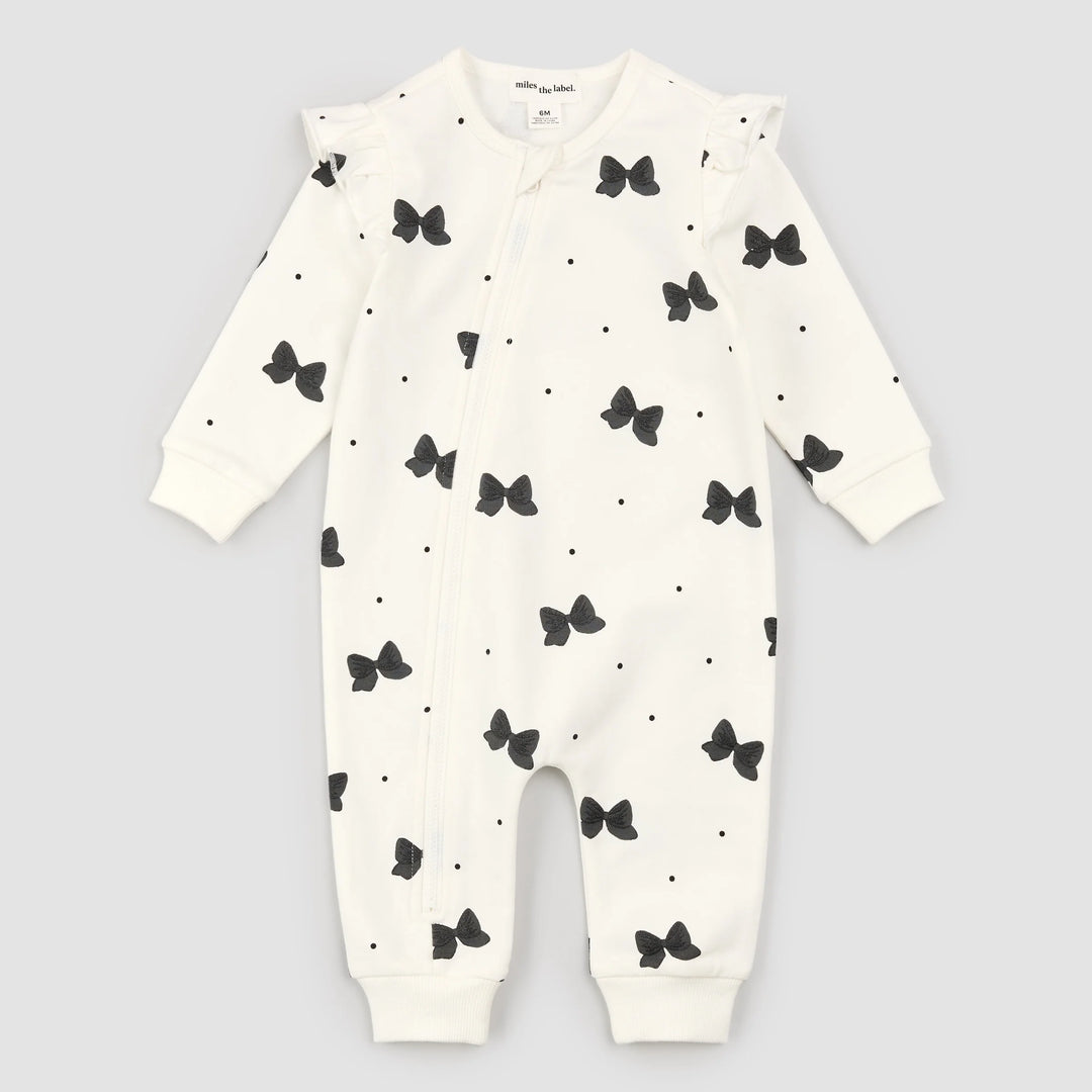 MILES THE LABEL - KIDS GLITTER BOW PLAYSUIT
