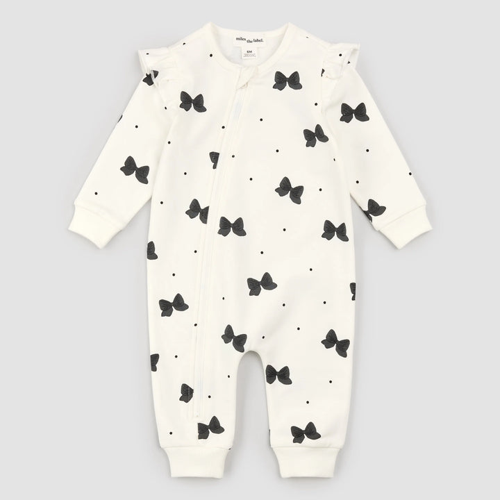 MILES THE LABEL - KIDS GLITTER BOW PLAYSUIT