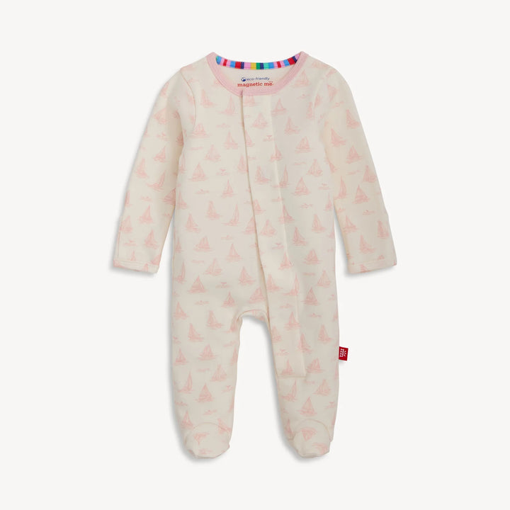 MAGNETIC ME - TINY TIDES PK ORG COT MAGNETIC FOOTIE