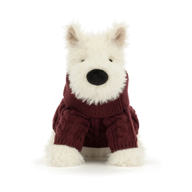 JELLYCAT - MUNRO SCOTTIE DOG WINTER JUMPER OUTFIT