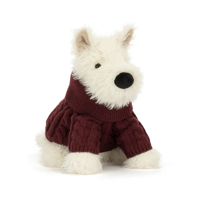 JELLYCAT - MUNRO SCOTTIE DOG WINTER JUMPER OUTFIT