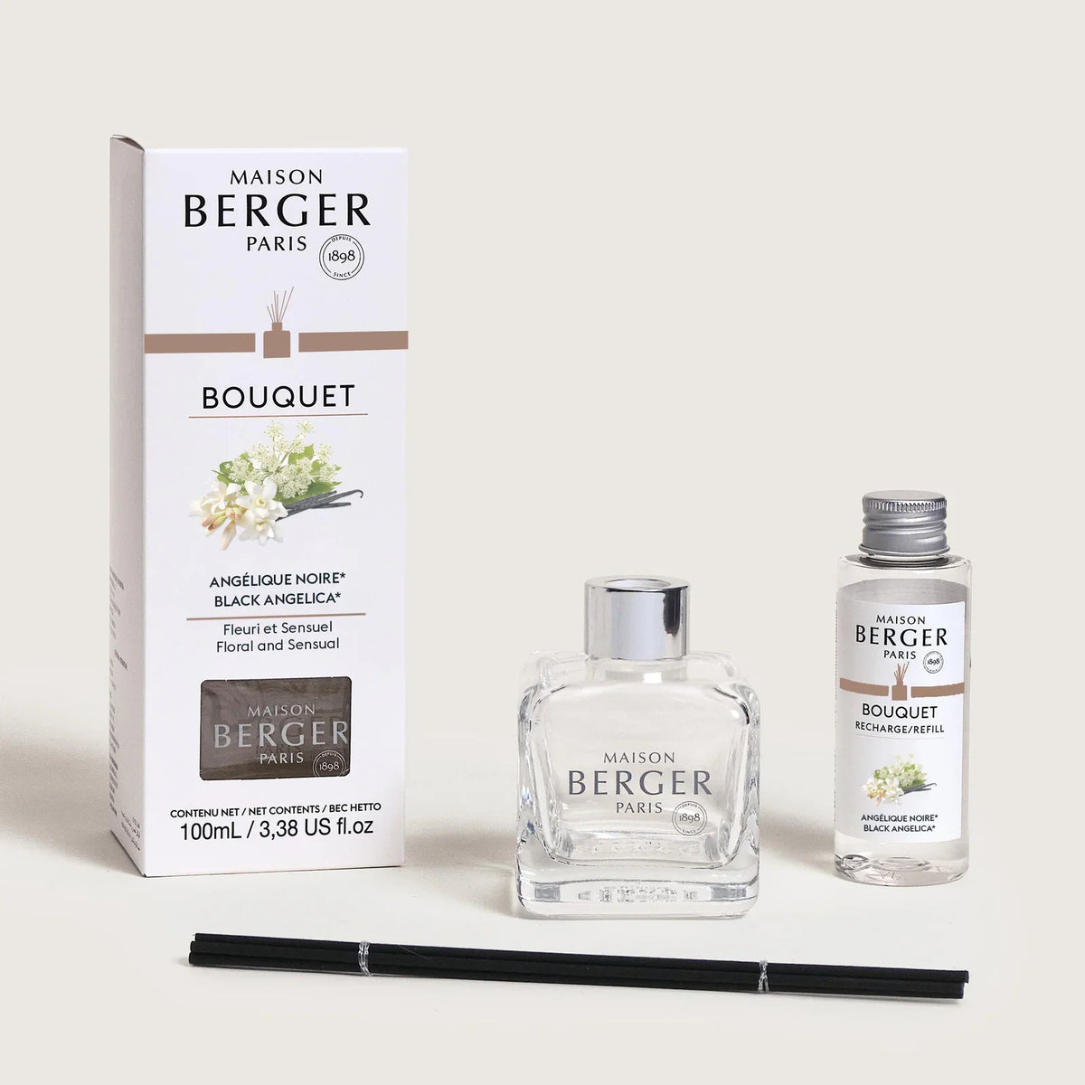 LAMPE BERGER - ICE CUBE DIFF. BLACK ANGELICA