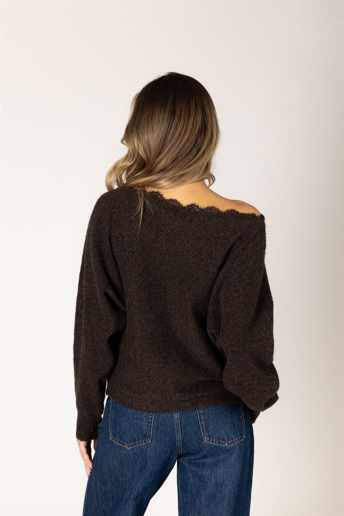LYLA & LUXE - NOBULACE NOVELTY LACE SWEATER