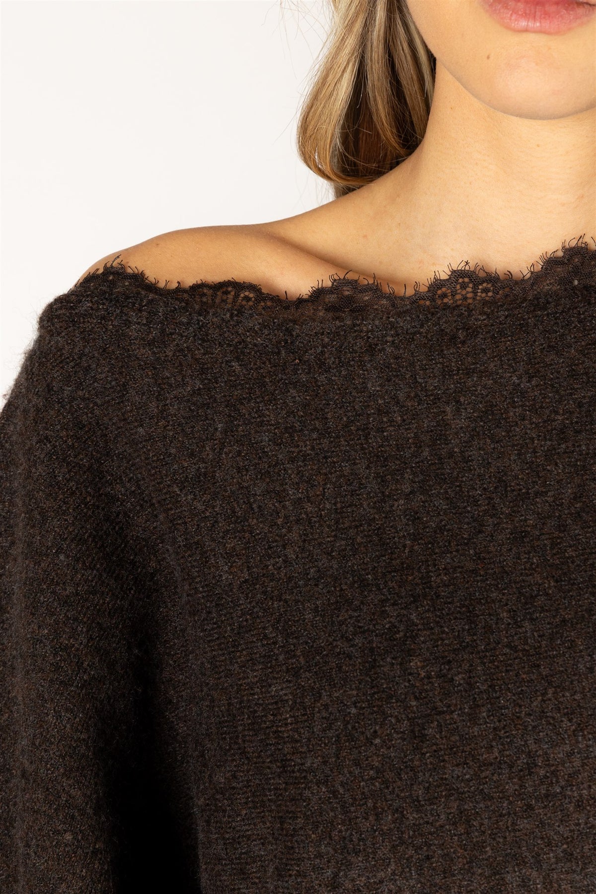 LYLA & LUXE - NOBULACE NOVELTY LACE SWEATER