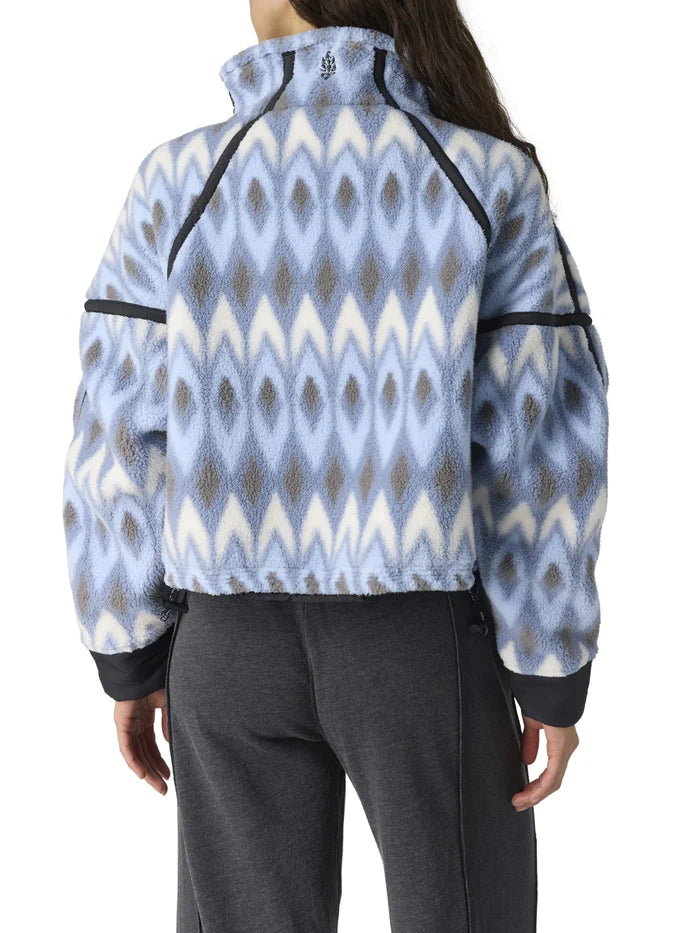 FREE PEOPLE - PRINTED MOUNTAIN HIGH 1/2 ZIP