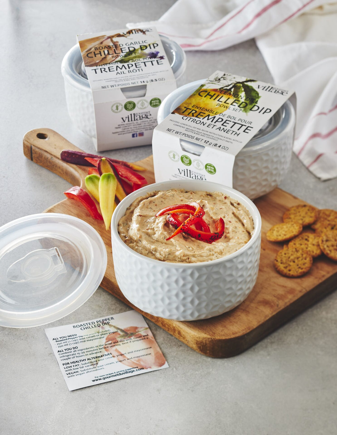 GOURMET DU VILLAGE- LEMON DILL DIP BOWL SET