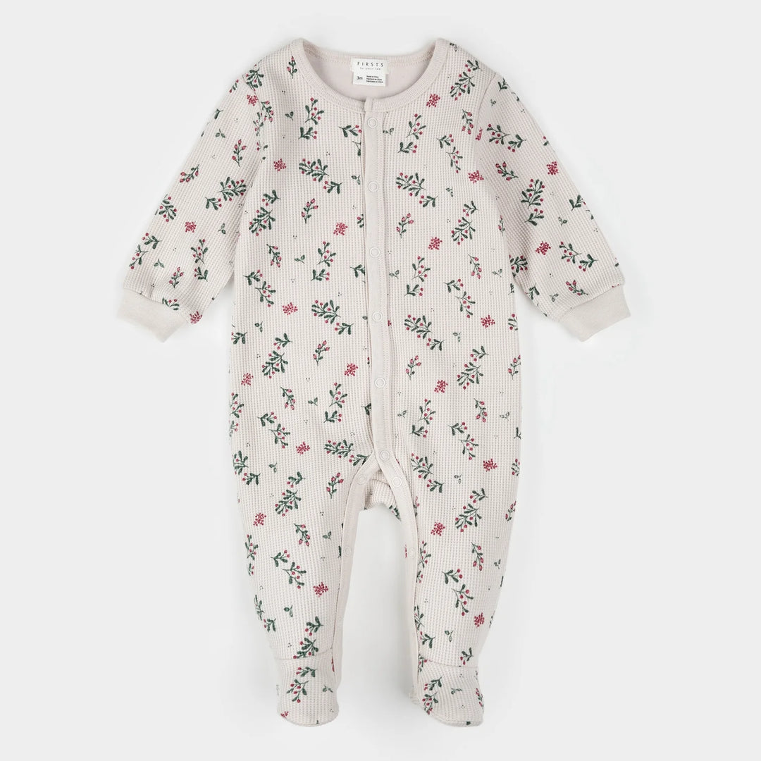 PETIT LEM - WINTERBERRY HOLLY PRINT SLEEPER