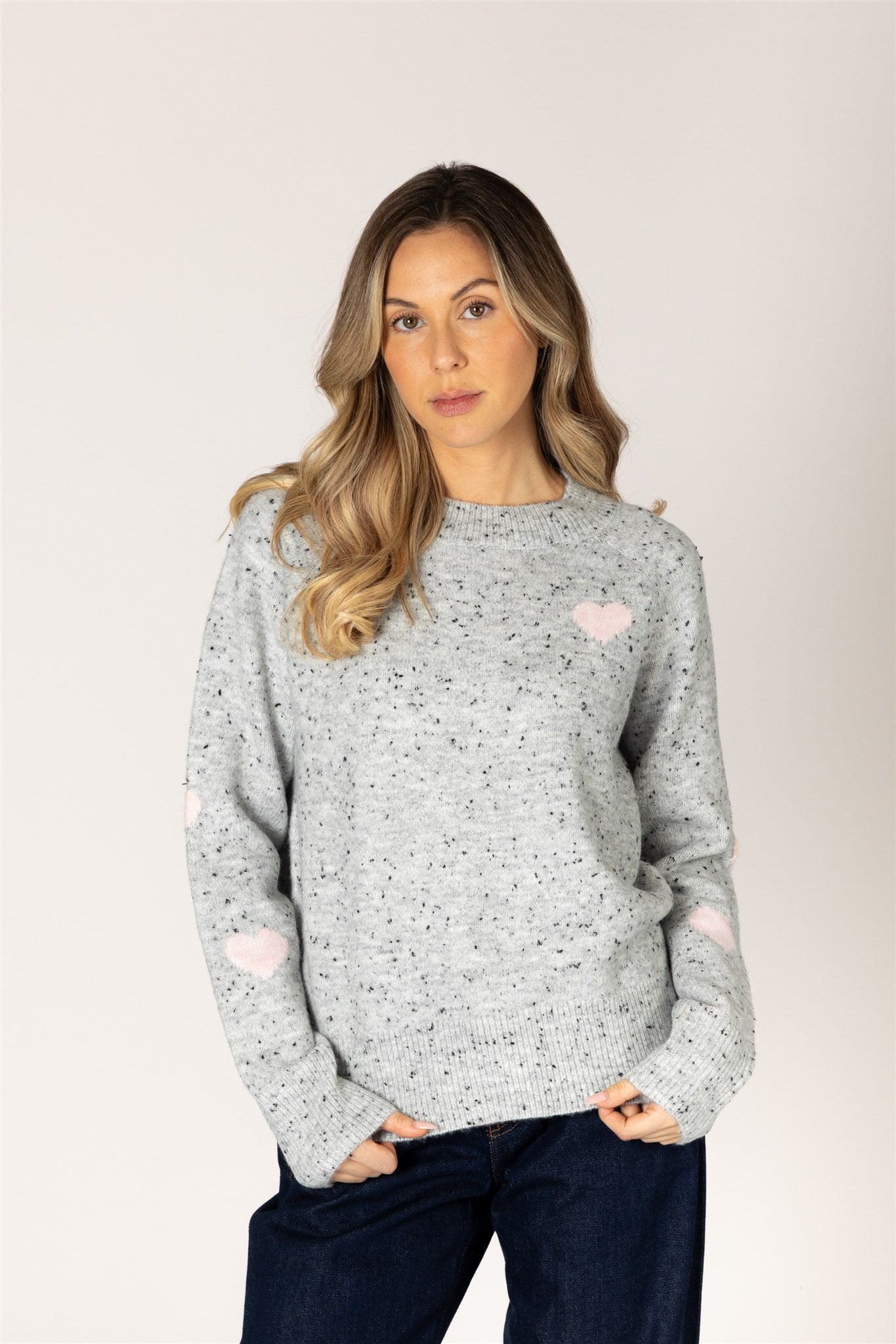 LYLA & LUXE - PHILIPPAFLK HEART CREW PULLOVER
