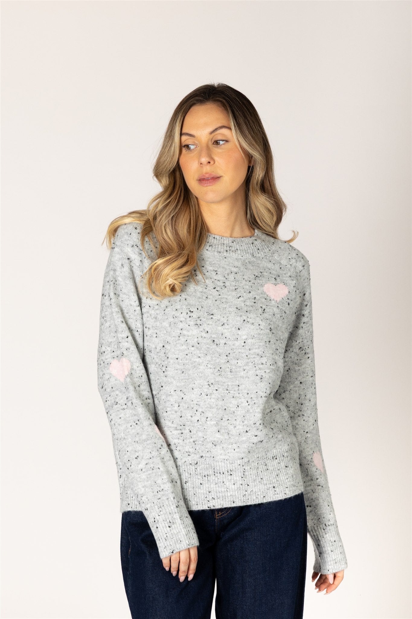 LYLA & LUXE - PHILIPPAFLK HEART CREW PULLOVER