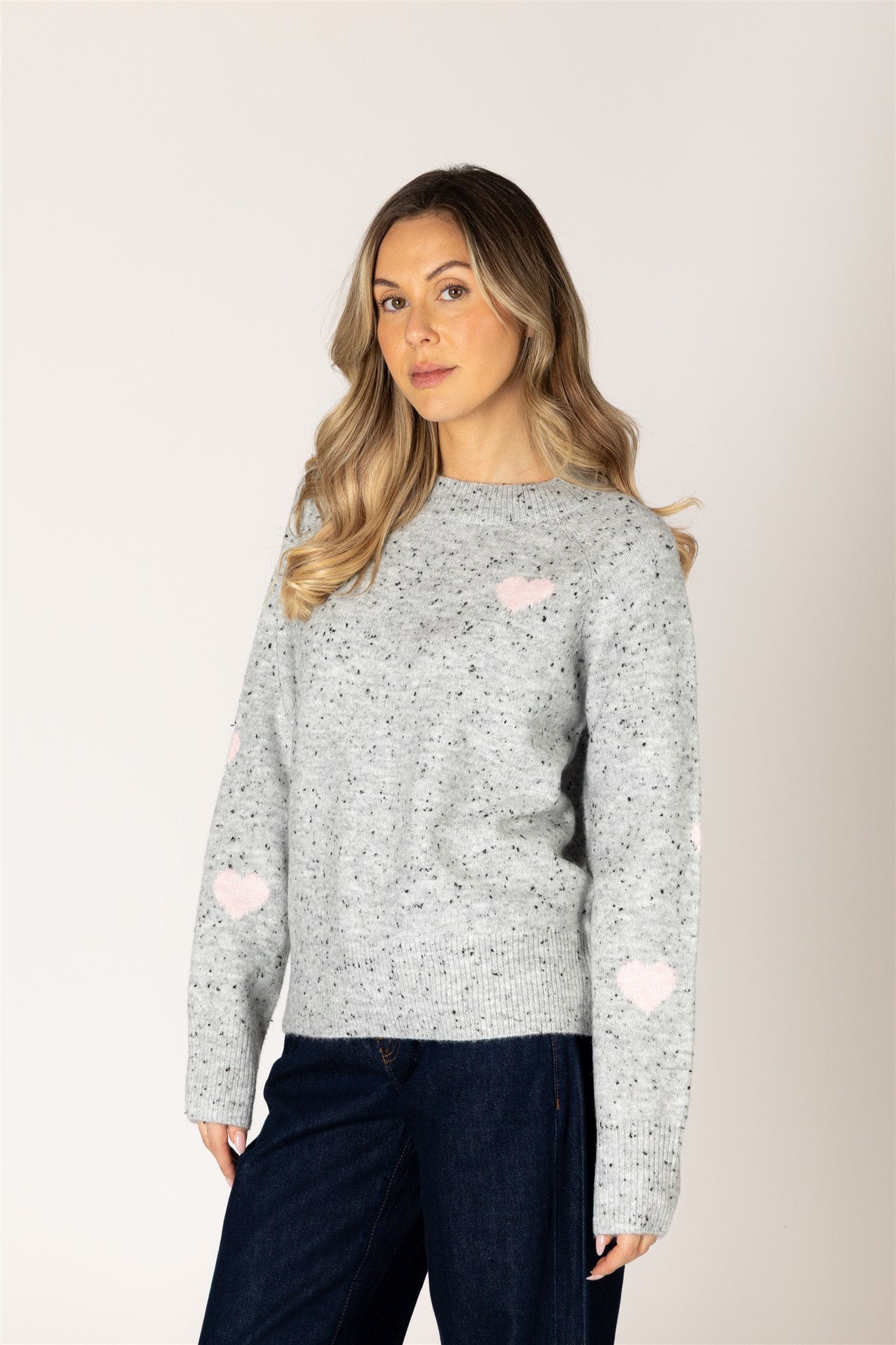 LYLA & LUXE - PHILIPPAFLK HEART CREW PULLOVER