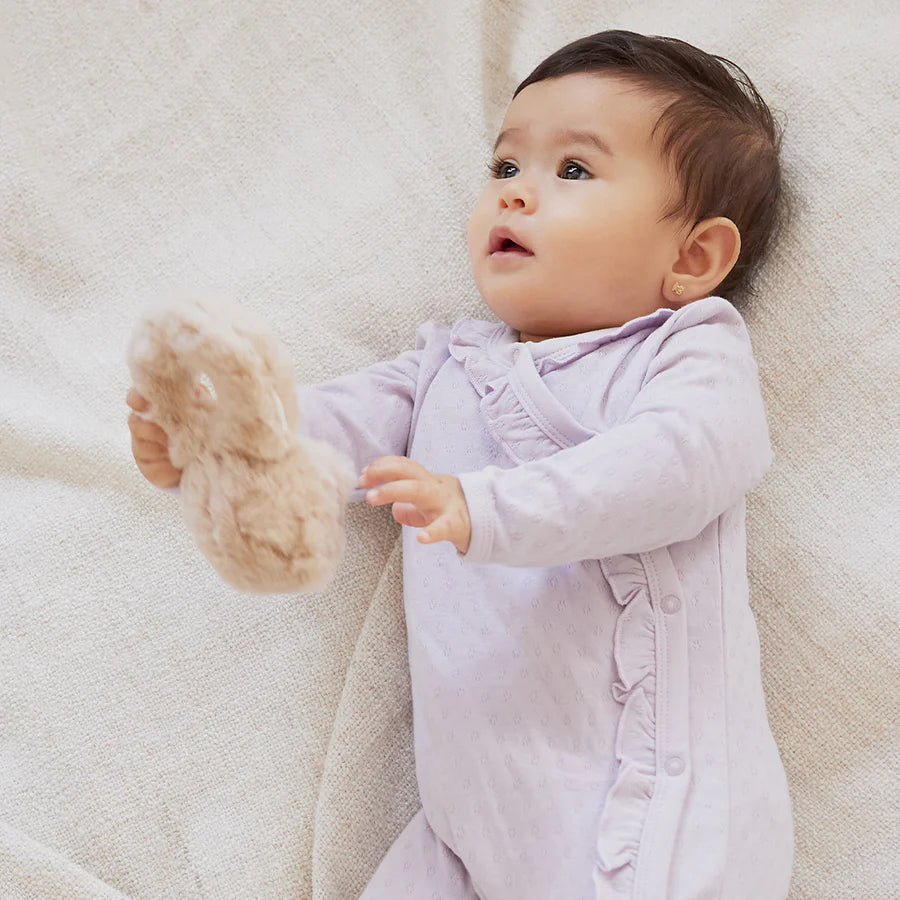 PETIT LEM- BABY IRIS POINTELLE KNIT CROSS BODY SLEEPER