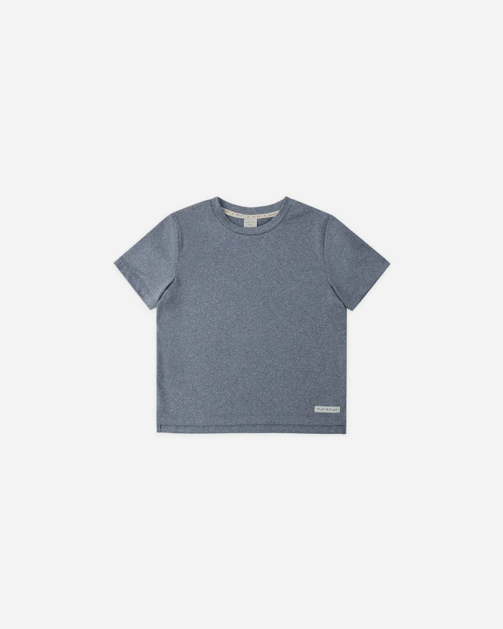 RYLEE + CRU - KIDS COVE ESSENTIAL TEE HEATHERED MARINE