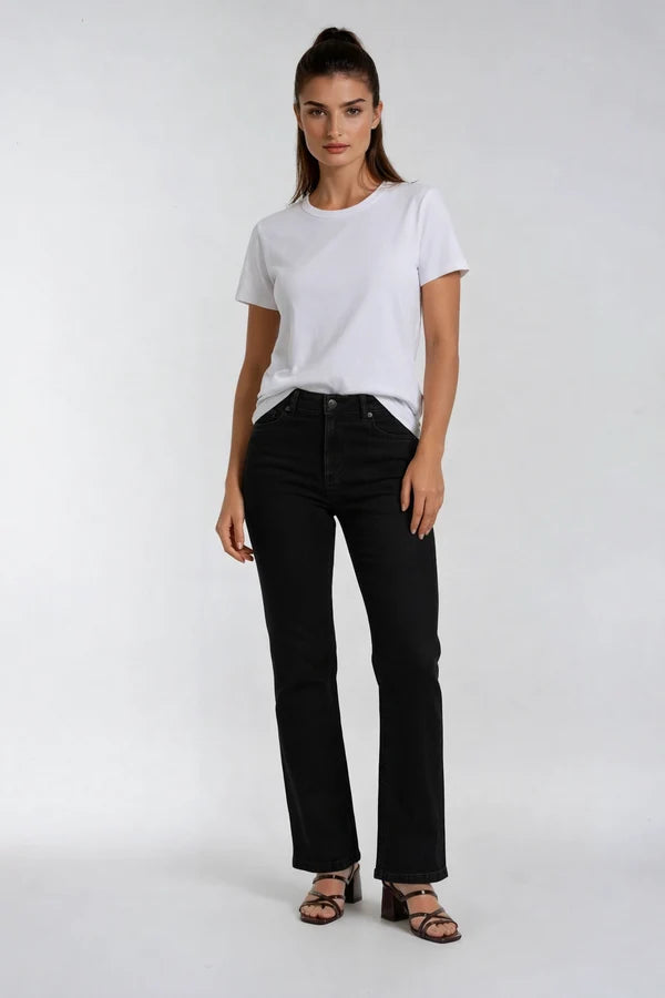 CARRELI - PREMIUM BLACK DENIM STRAIGHT PANT