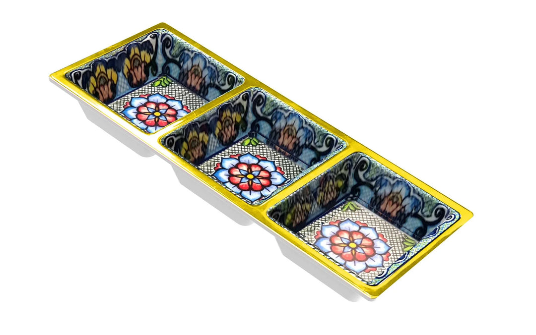 PS - TACO 3-SECTION TRAY YELLOW