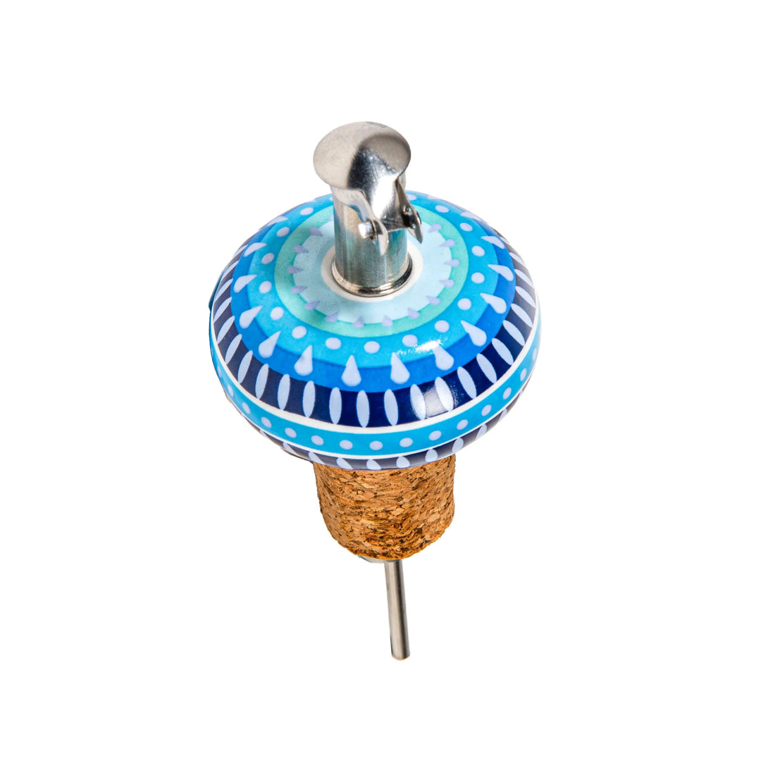 PS - CERAMIC OIL POURER BLUE