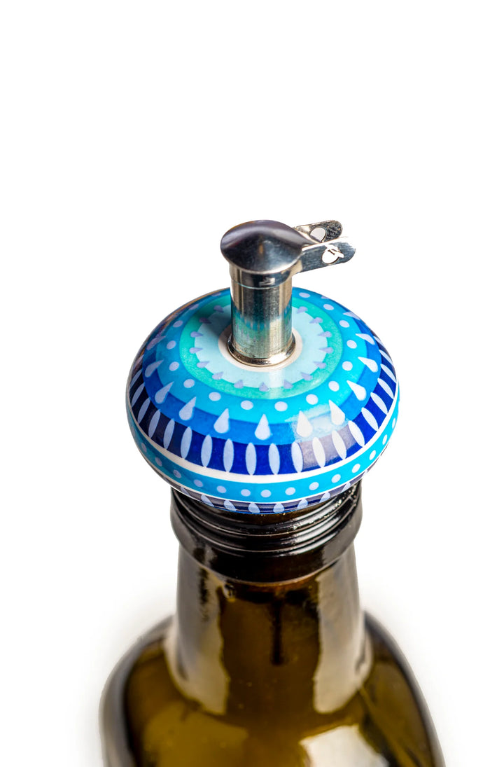 PS - CERAMIC OIL POURER BLUE
