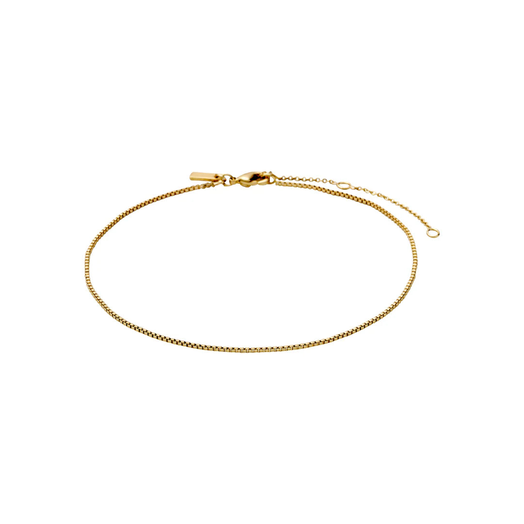 PILGRIM - PALLAS RECYCLED ANKLET GOLD-PLATED - GOLD PLATED