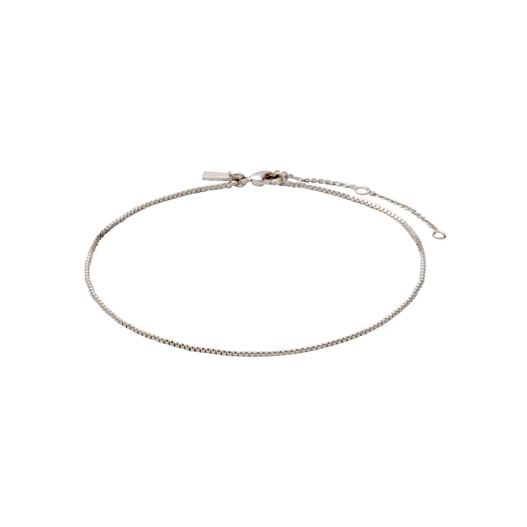 PILGRIM - PALLAS RECYCLED ANKLET SILVER-PLATED - SILVER PLATED