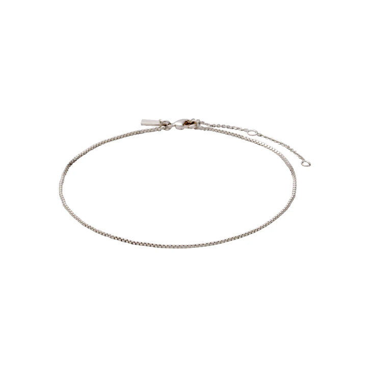 PILGRIM - PALLAS RECYCLED ANKLET SILVER-PLATED - SILVER PLATED