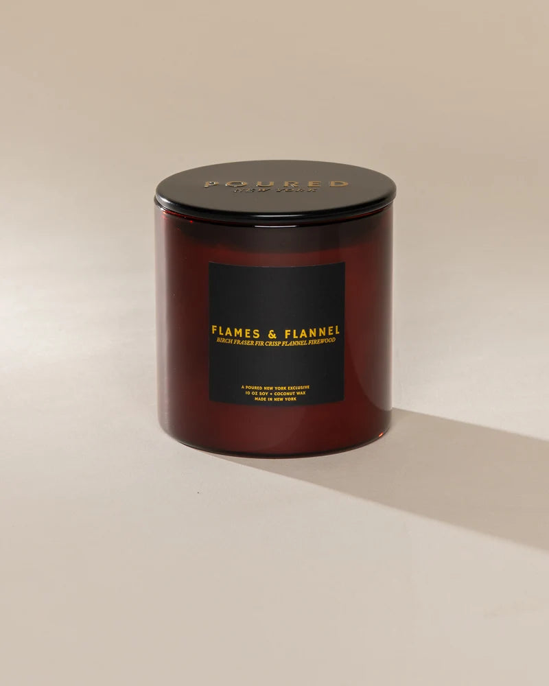 POURED NY - FLAMES & FLANNEL CANDLE