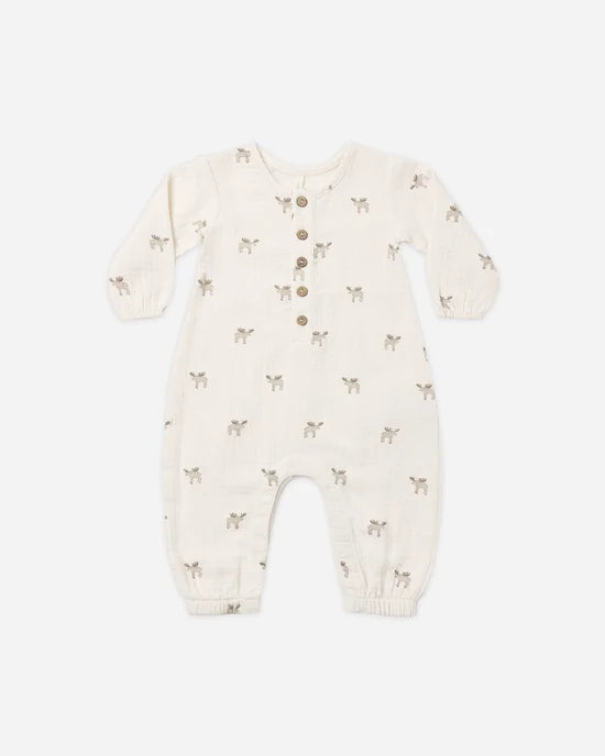 QUINCY MAE - WOVEN JUMPSUIT MOOSE
