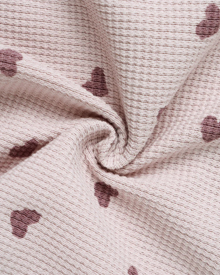 RYLEE + CRU - KIDS Waffle Slouch Set Hearts