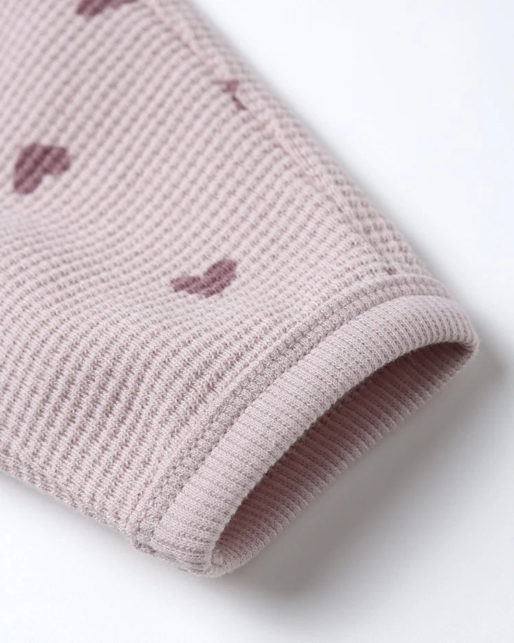 RYLEE + CRU - KIDS Waffle Slouch Set Hearts