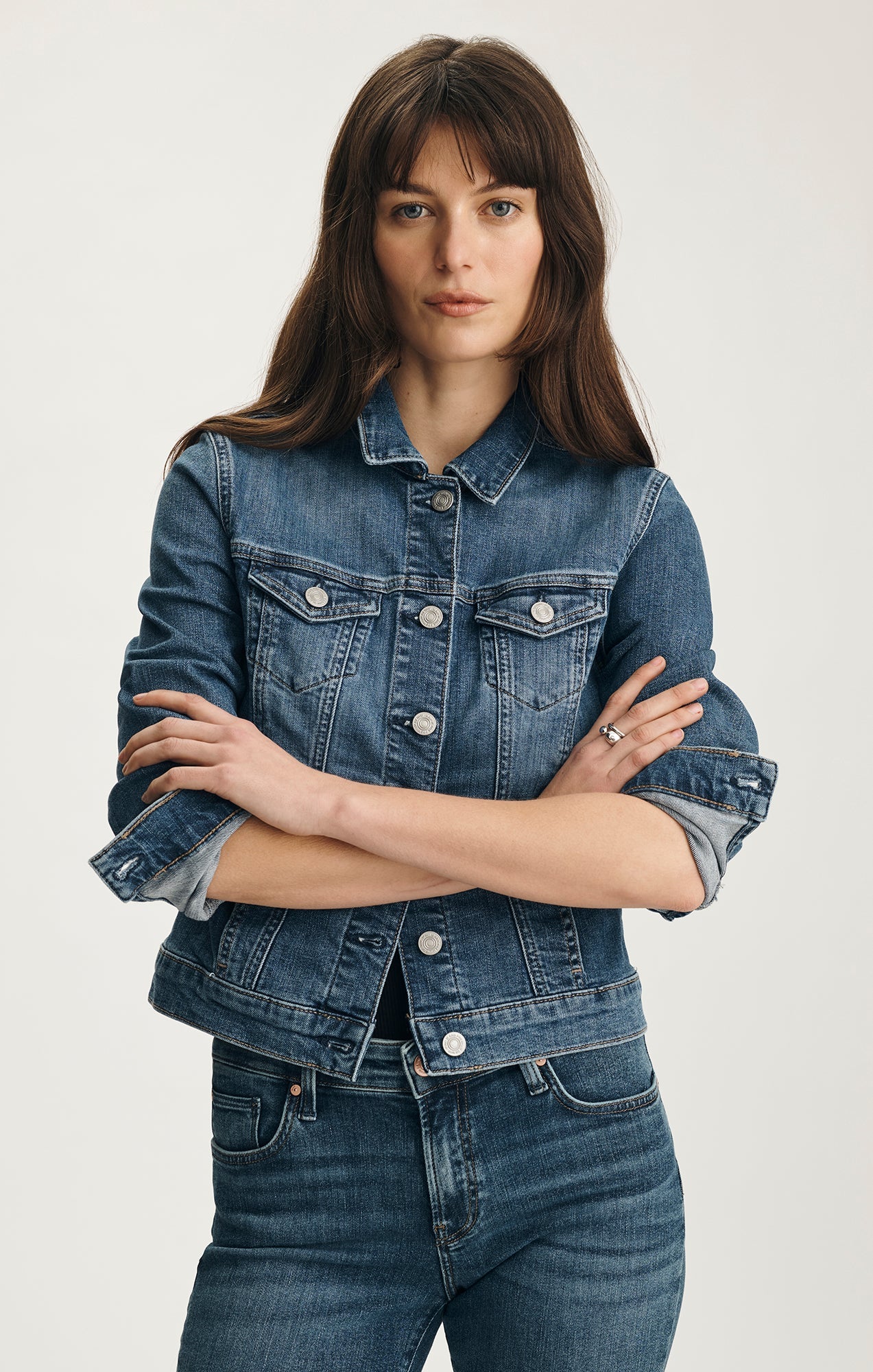 MAVI -  SAMANTHA Dark Brushed FLEX BLUE